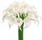 30Pack Real Touch PU Latex Artificial Calla Lily Flowers for Wedding Party and Home Decor-White